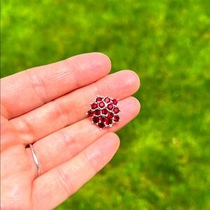 Ruby red brooch